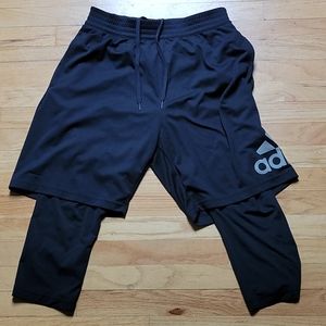 ADIDAS CRAZYLIGHT 2 IN 1 SHORTS